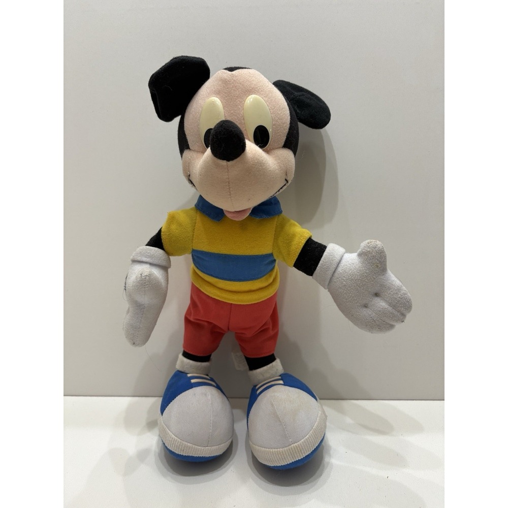 Mattel ArcoToys Mickey Mouse Disney 12" Plush Yellow+ Blue Shirt-Blue Sneakers